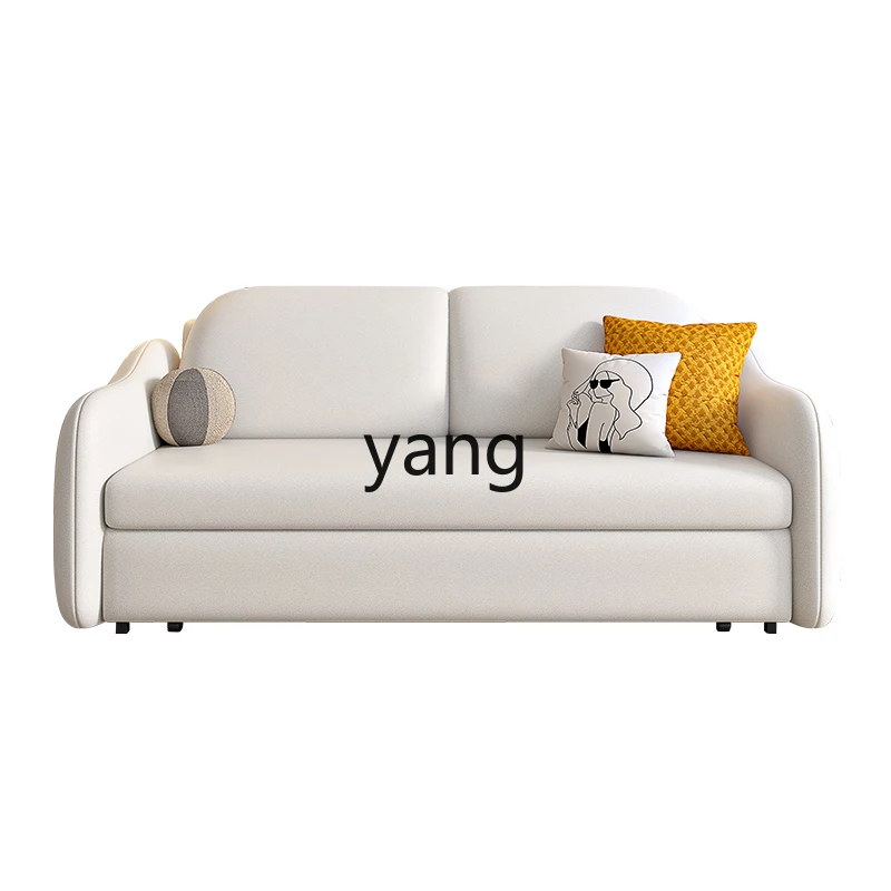 

lmm Foldable Dual-Purpose Sofa Bed Faux Leather Multi-Function Pull-out Telescopic Bed