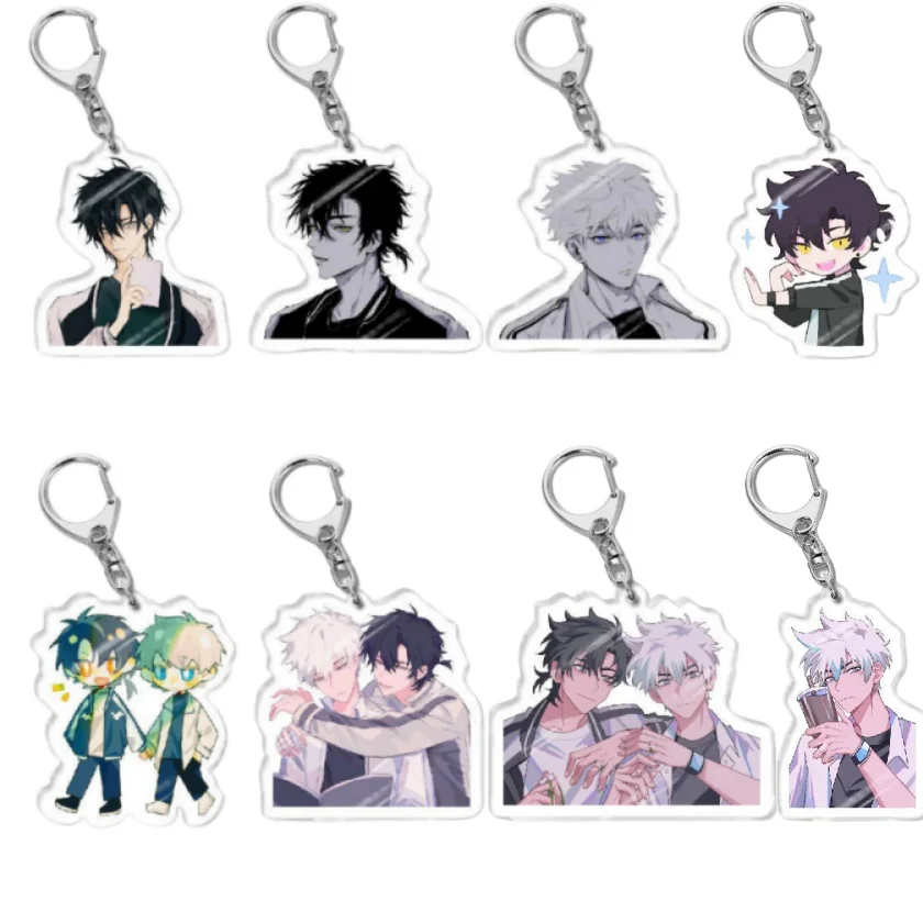 6CM Anime Keychain Women Link Click Key for Men Charles Key Ring Bag Acrylic Car Keyring Cute Acrylic Pendant Key Cosplay Gift