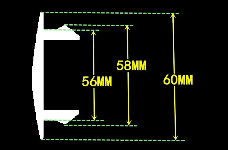 4 pz 56mm 60mm Mozzo Ruota Auto Tappi Centri ABS Nero Argento Universale Mozzo Ruota del Veicolo Tappo Centrale Copertura Distintivo Emblema