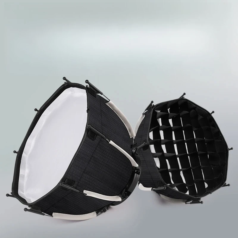 Quick Release Parabolic Soft Box Mini Bowens Mount Fixtures 29cm Beehive Grid Octagonal Soft Stand Compatibe with M60/ZU60/ZU80