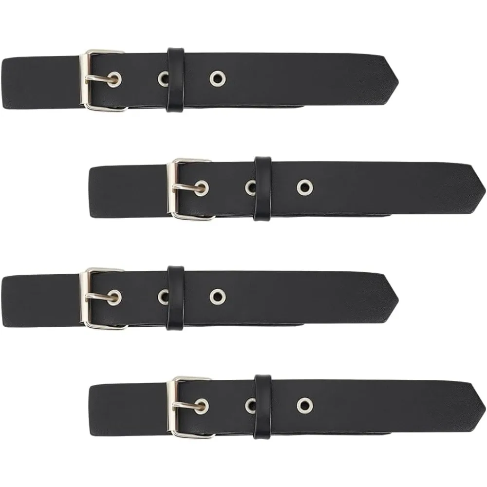 

4 Set Leather Sew-On Toggles Closures PU Leather Snap Toggle Buckle Metal Leather Snap Buckle with Metal Clasp