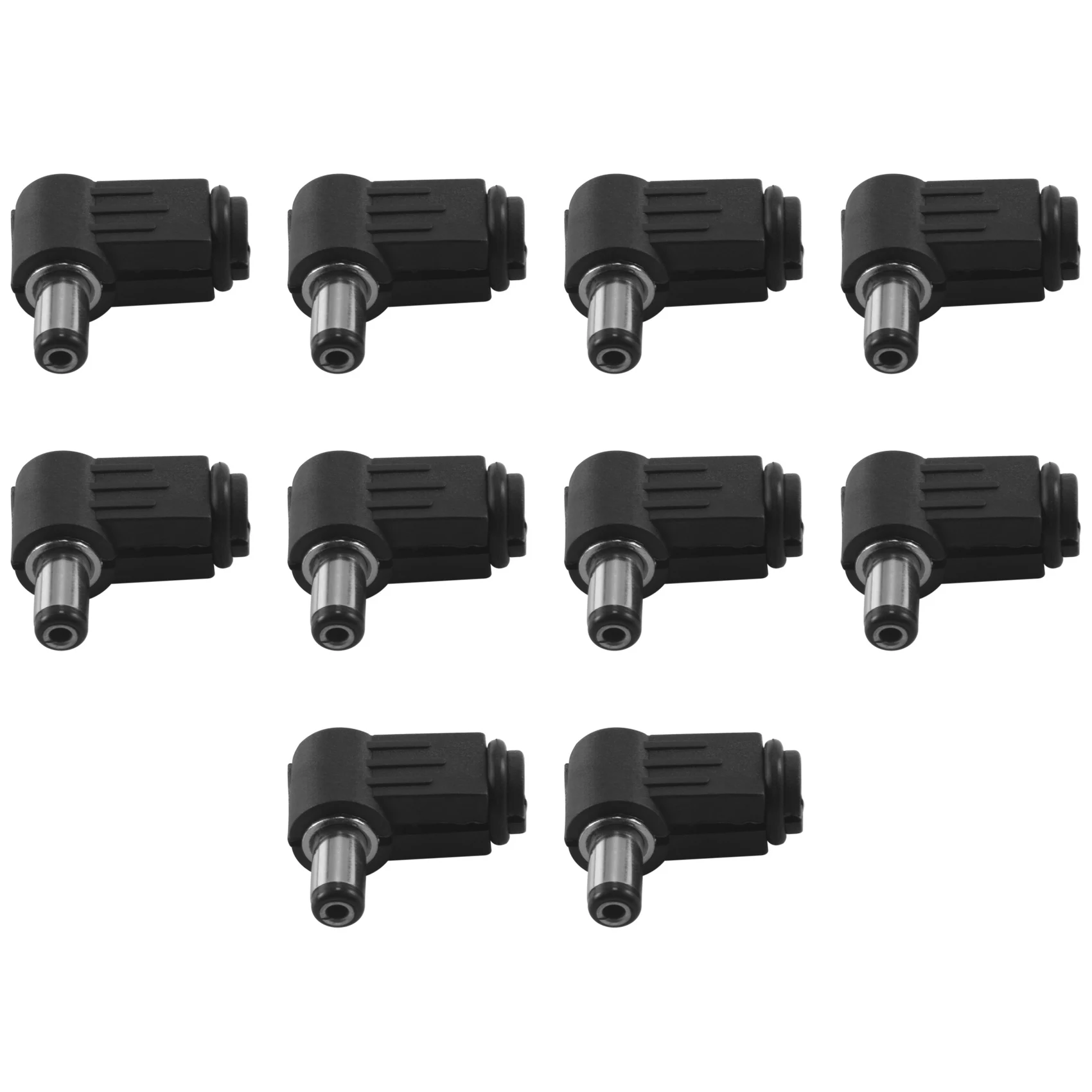 10x 2.1mm x 5.5mm Male Plug Right Angle L Jack DC Power Connector