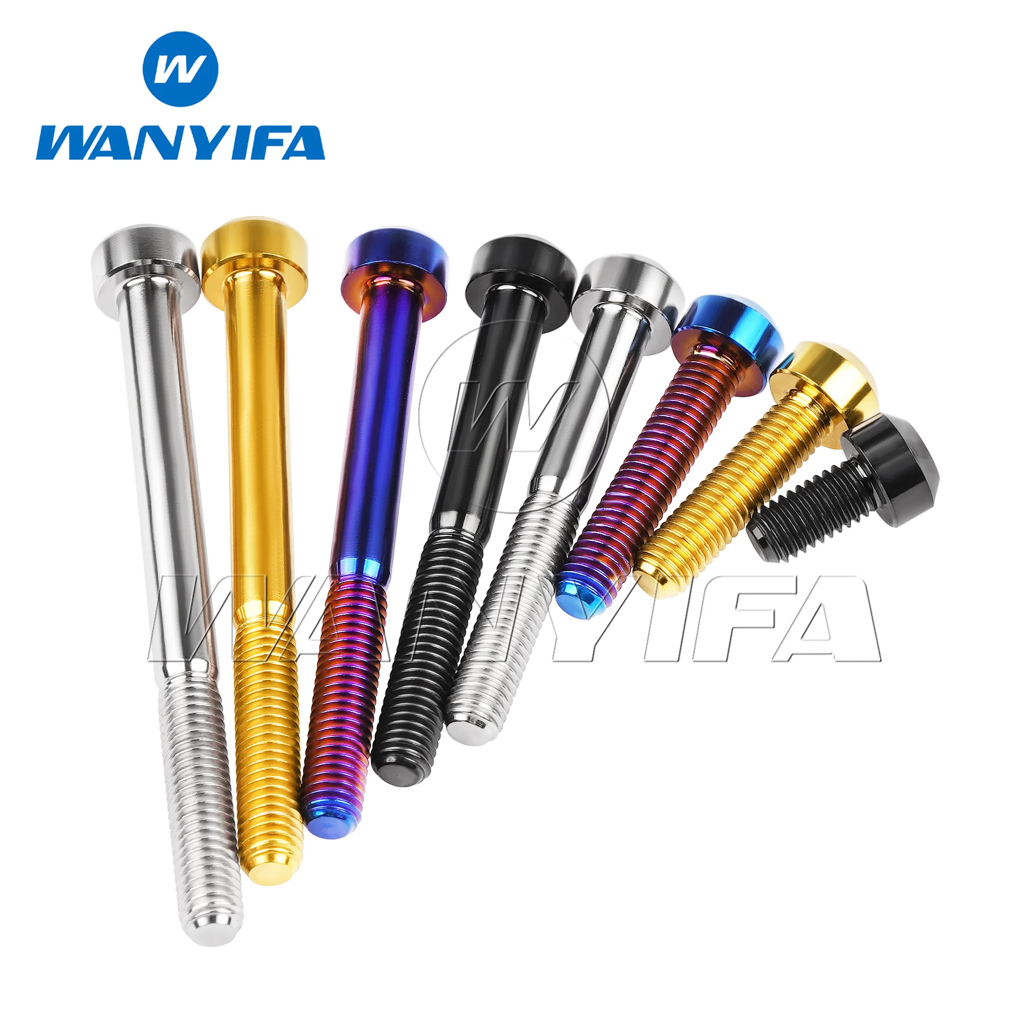 Wanyifa Titanium Bolt M5/M6/M8X10/15/20/25/30/35/40/45/50/55/60/65/70/80Mm Hexagon Socket Head for Motorcycle Accessories