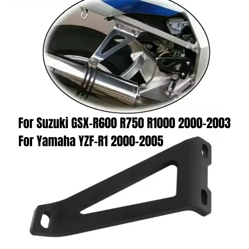 Motorcycle Exhaust Hanger Brackets aluminum alloy For Suzuki GSX-R GSX-R600 R750 R1000 2000-2003 For Yamaha YZF-R1 2000-2005