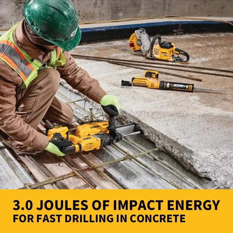 DEWALT DCH263 20V Brushless Cordless Hammer Battery Charger Set Rotary Electric Hammer Wall Concrete Drill Hole Power Tools Set