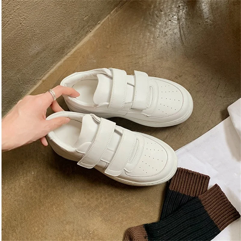 

New Style Walking Cozy Shoes Student Sneakers Running Height Increasing Zapatos Mujer Solid Simple Versatile Sapato Feminino