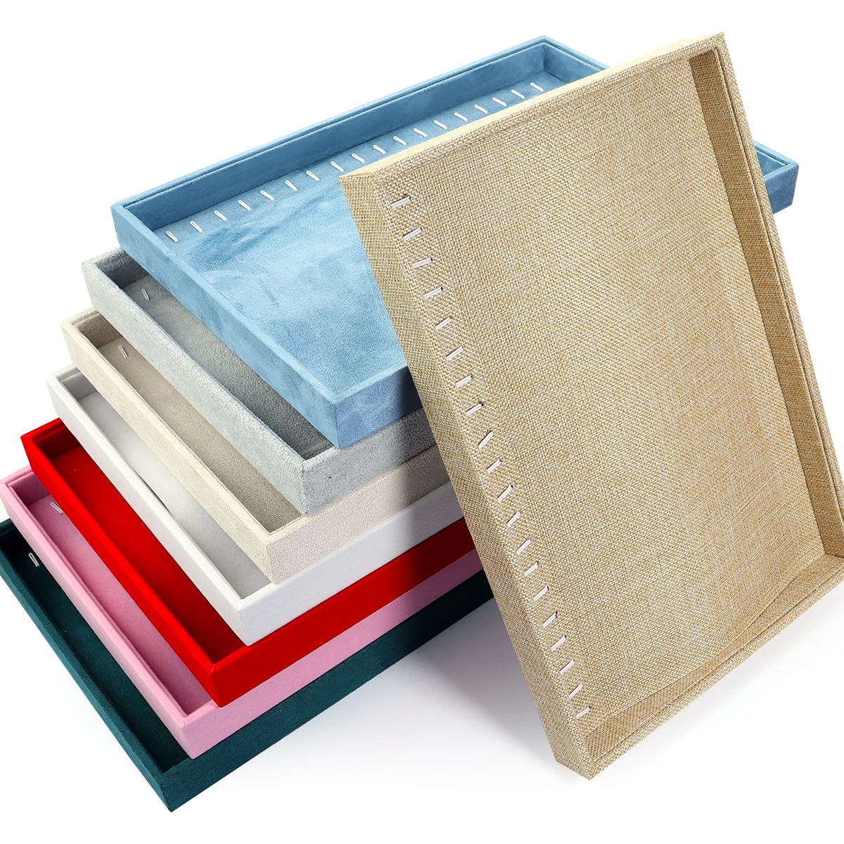 1 قطعة قلادة ملونة صينية العرض مجوهرات قلادة سوار عرض أدوات التخزين لعرض المجوهرات التصوير الدعائم