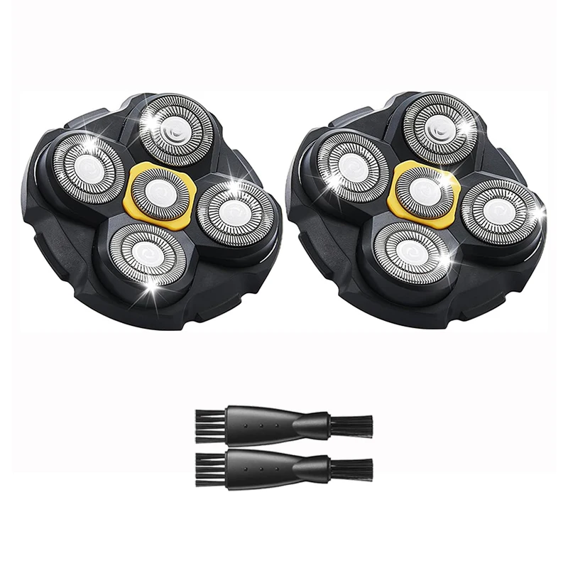 Head Shaver Replacement Heads Compatible with Microtouch Titanium 5D Head Shaver Replacement Blades