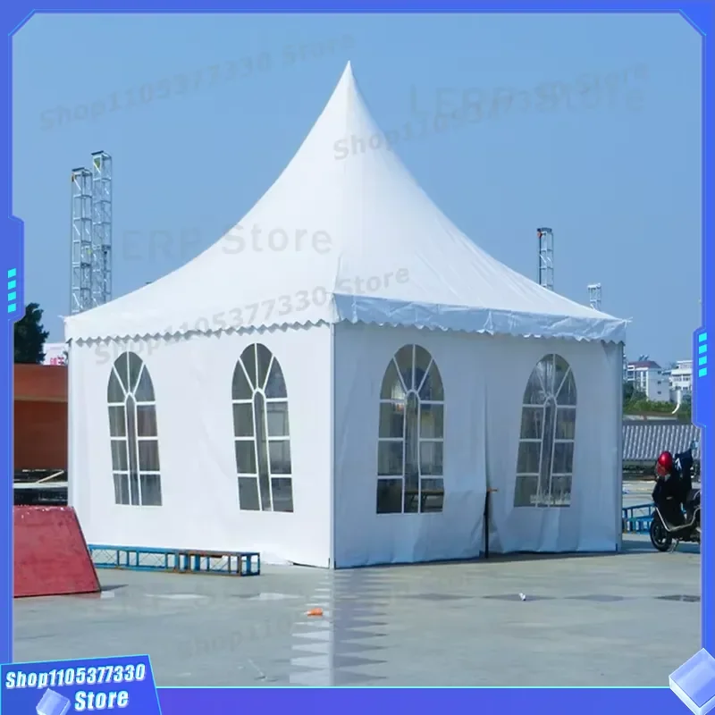 Hot Selling Wholesale Clear Roof Pavilion Wedding Party Marquee Waterproof Double Layer Outdoor Pagoda Tent 6x6m Triangle All