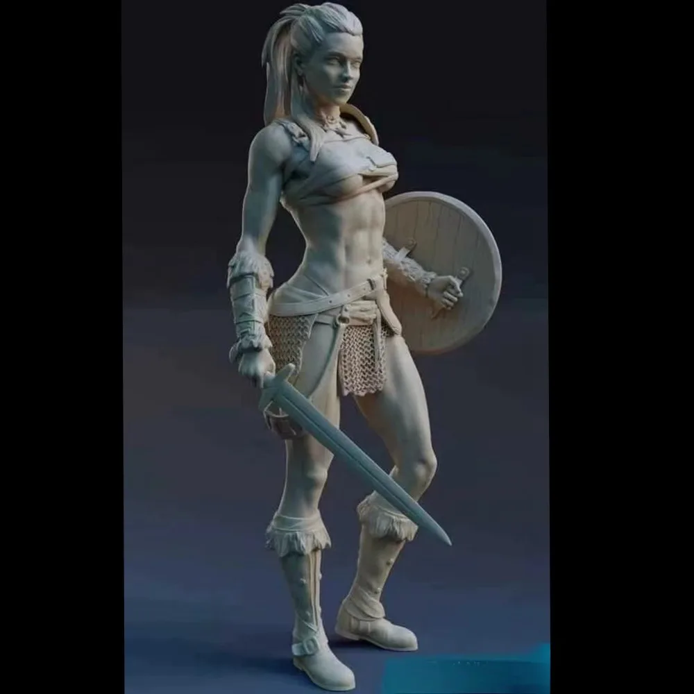 Resin Model Kit 75MM Ancient Roman female warrior