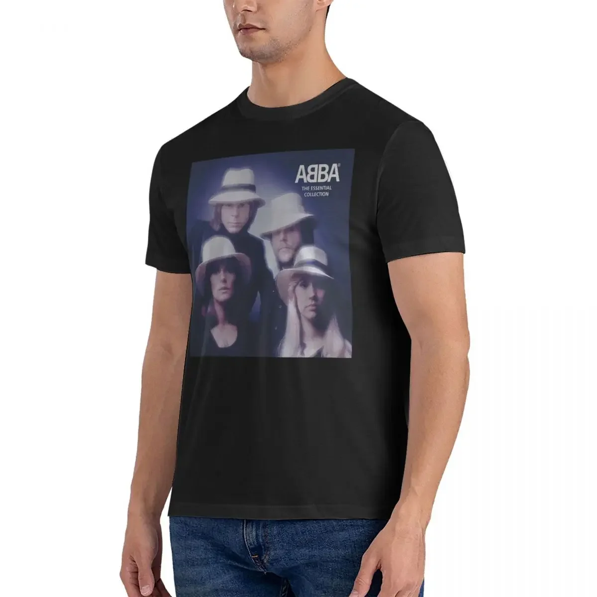 Funny The Essential Collection Music T-Shirts for Men Crew Neck Cotton T Shirt A-ABBA Band Short Sleeve Tees 6XL Tops