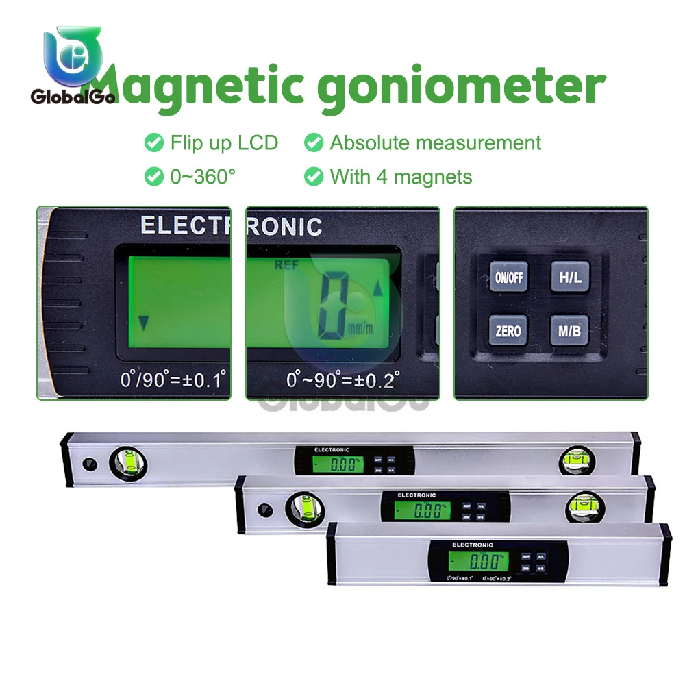 Digital Protractor Angle Finder Electronic Level 360 Degree Inclinometer With Magnets Level Angle Slope Tester Ruler 300/400mm