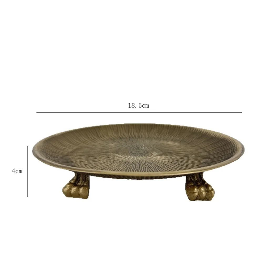 Copper-Tone Iron Candle Holder Tray for Tea Light Candles Designed for Indoor Decor Use on Console Tables or Bookshelves