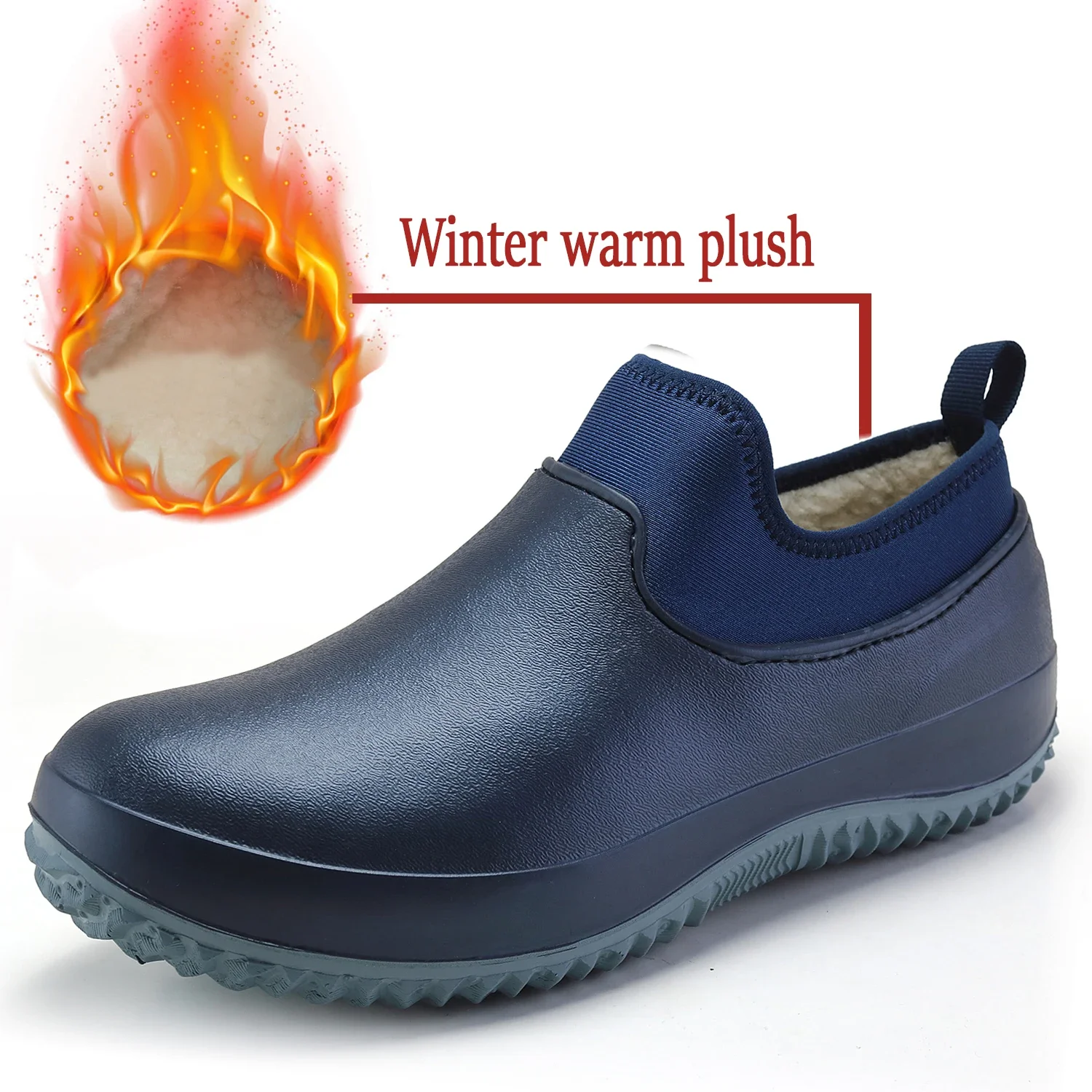 Unisex Herren Stiefel Herren Regenstiefel Warme Paar Schneestiefel Rutschfeste Schuhe Wasserdicht Paar Regenstiefel Wasserstiefel Arbeitsstiefel – Detail 9