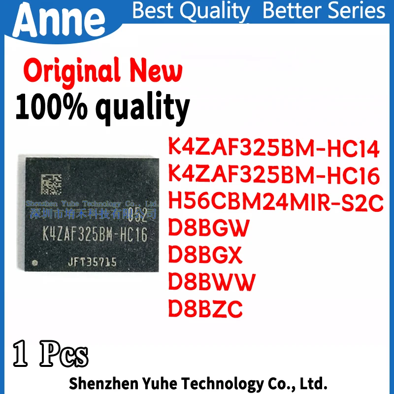 (1piece)100% New D8BGW D8BGX D8BWW D8BZC K4ZAF325BM-HC14 K4ZAF325BM-HC16 H56CBM24MIR-S2C K4ZAF325BM HC14 HC16 BGA Chipset
