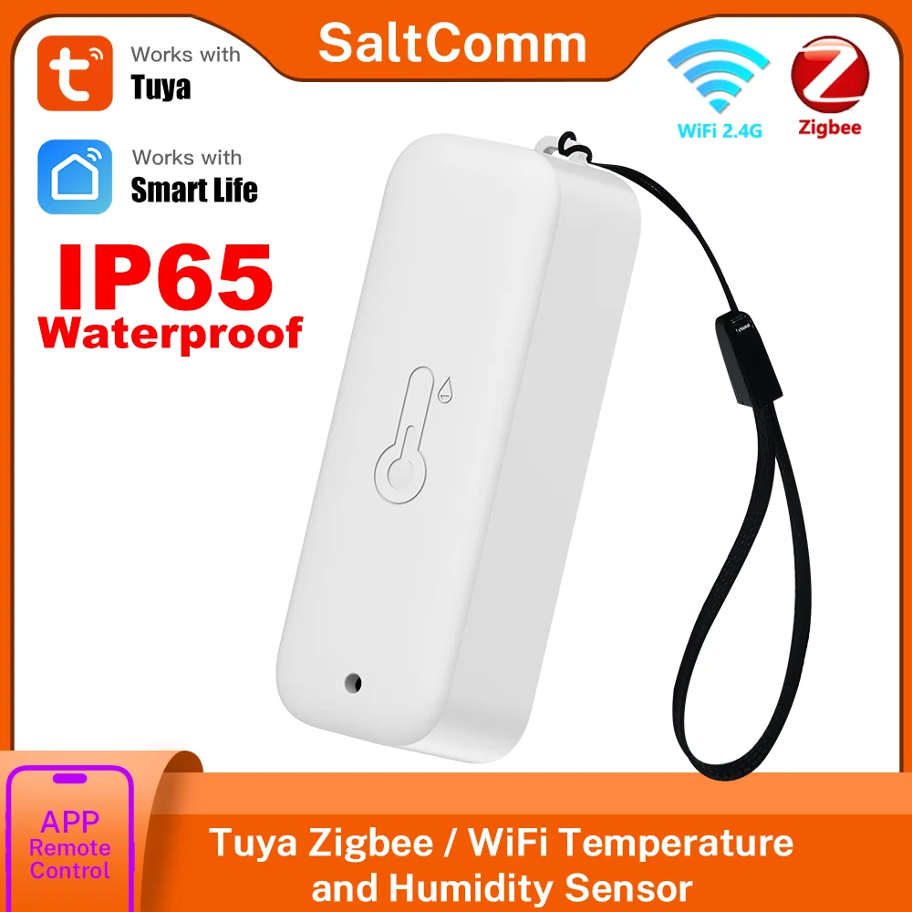 Waterproof Temperature Humidity Sensor WiFi Zigbee  Thermometer APP Remote Control Monitoring Work with Tuya Smart Life Alexa