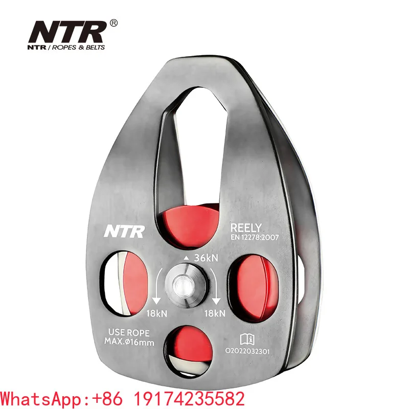 High-Altitude Outdoor Large Single & Double Pulley Steel & Durable Polyester Material for Fall Protection