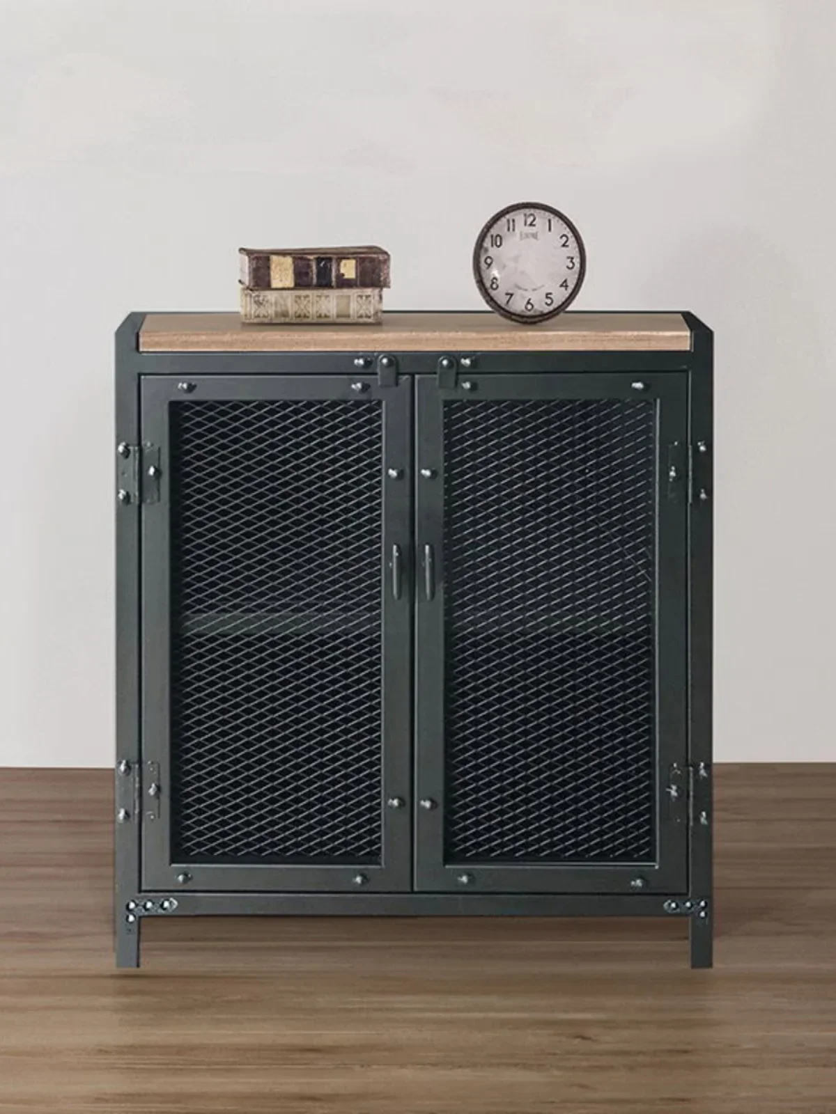 Wrought iron tea table kitchen as an old sideboard.
