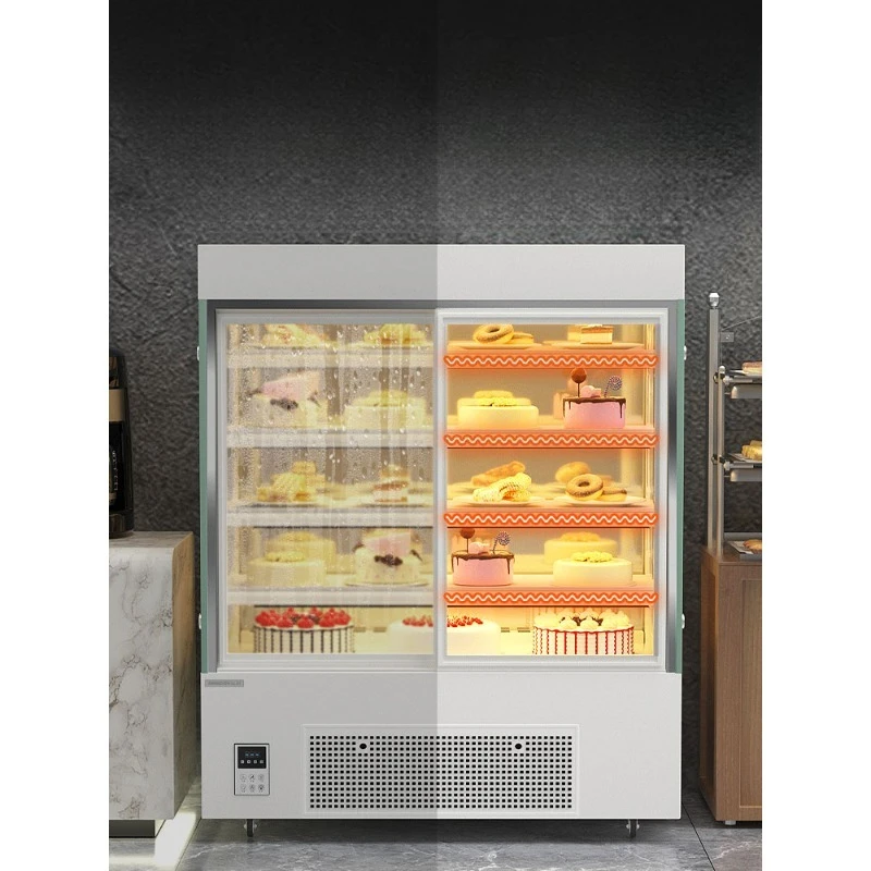 

Вертикальный шкаф для тортов, холодильная витрина, коммерческий шкаф для хранения десертных мусс с воздушным охлаждением, фруктов и свежих продуктов.