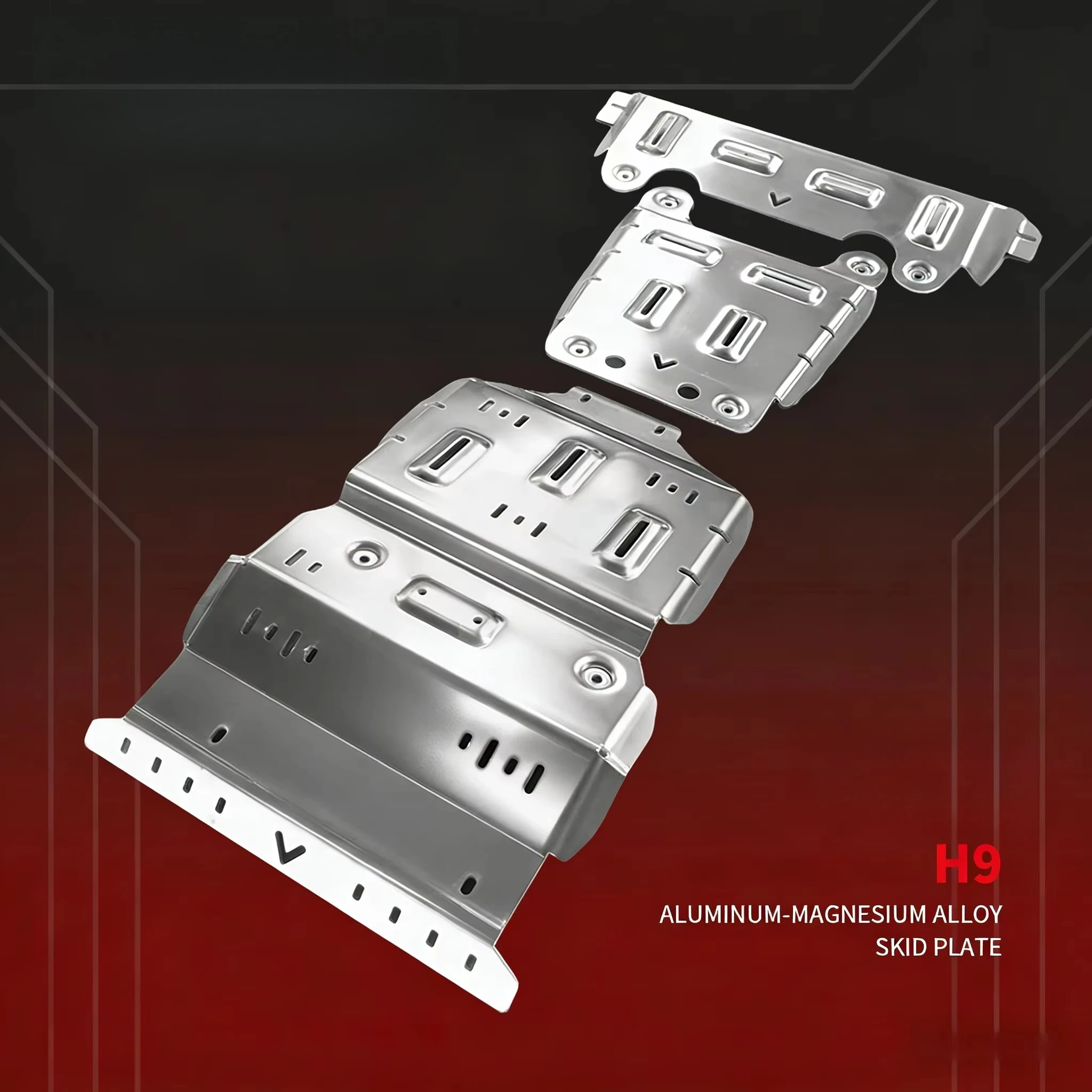 HAVAL FASTCULB-H9 5/8mm Automotive Aluminum Chassis Protective Cover Engine Protector. Skid Plate