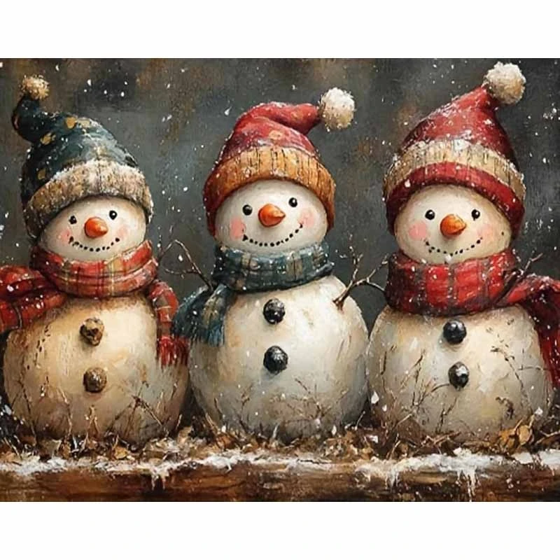 

Jigsaw Puzzle AdultThree Snowmen Home Decor Adults Puzzle Games Family Fun Floor Puzzles Educational Toys for Kids