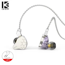 KBEAR Lark 1DD+1BA Hybrid Earphones Wired Hifi Headphone Noise Cancelling Earbuds In Ear Monitor Gaming Headset For KZ