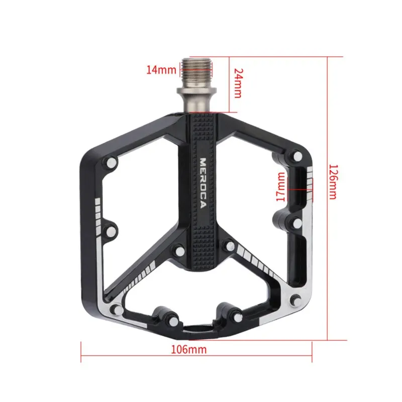 Bicycle Pedal 3 Bearing Sealed Bearing Non-slip Aluminum Alloy Mountain Bike Widened Pedals Mtb Pedals Bicycle Accessories