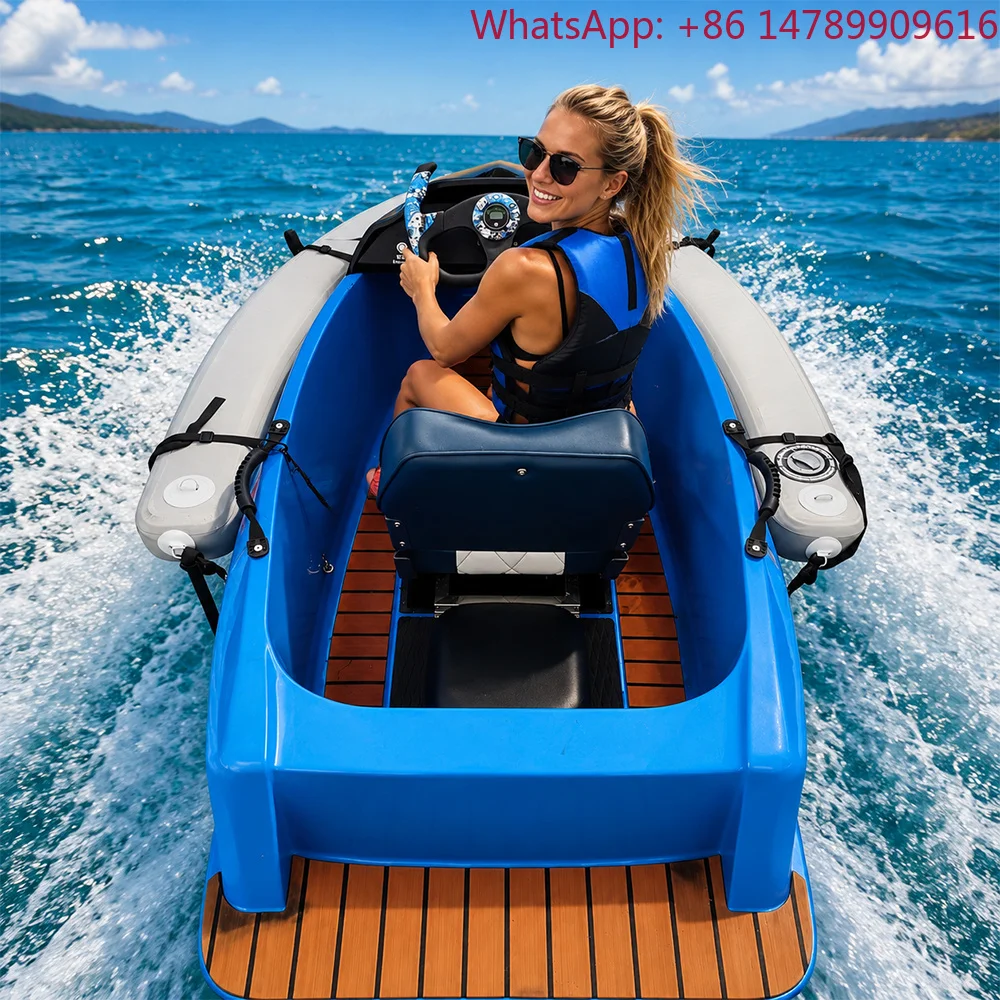 Water Go-KartFactory Direct High Performance Fiberglass  Kart Boat Mini Jet Ski Boat For Water Park And Rental BusinessS