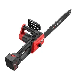 Electric Chainsaw 21V 12 Inch Cordless Lithium Battery One Handed Handheld Outdoor Mini Portable Wood Cutting Pruning Saw