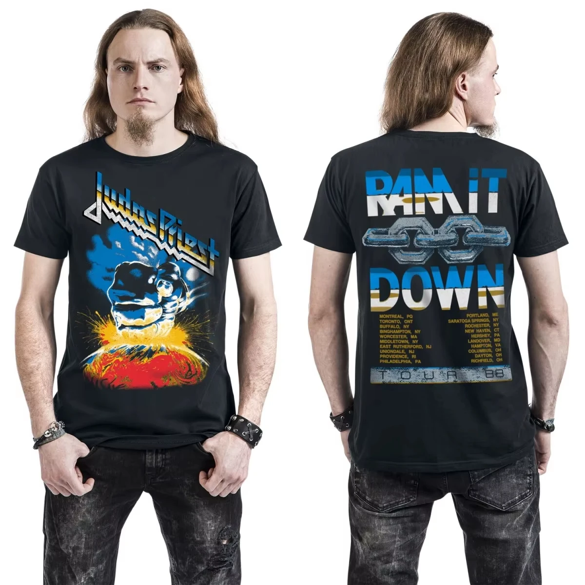 2026 New Cool Hot Judas Priest Graphic Cotton T-shirt Unisex Summer Short Sleeve Fashion Brand Tee Luxury Casual V