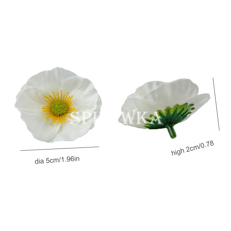50 Stück Mohnblumenköpfe Künstliche Blumen DIY-Bastelmaterialien für Geschenkboxen, Blumensträuße, Valentinstag, Hochzeit, Heimdekoration – Detail 2
