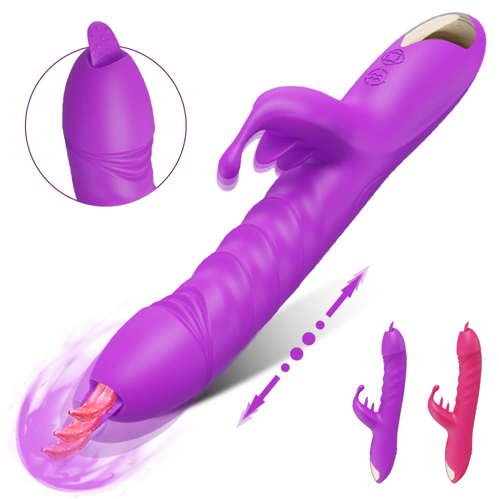 Rabbit Thrusting Vibrator for Women Clitoris G-Spot Stimulator Come and Go Vagina Vibrator Female Masturbator Sex Toys for Women