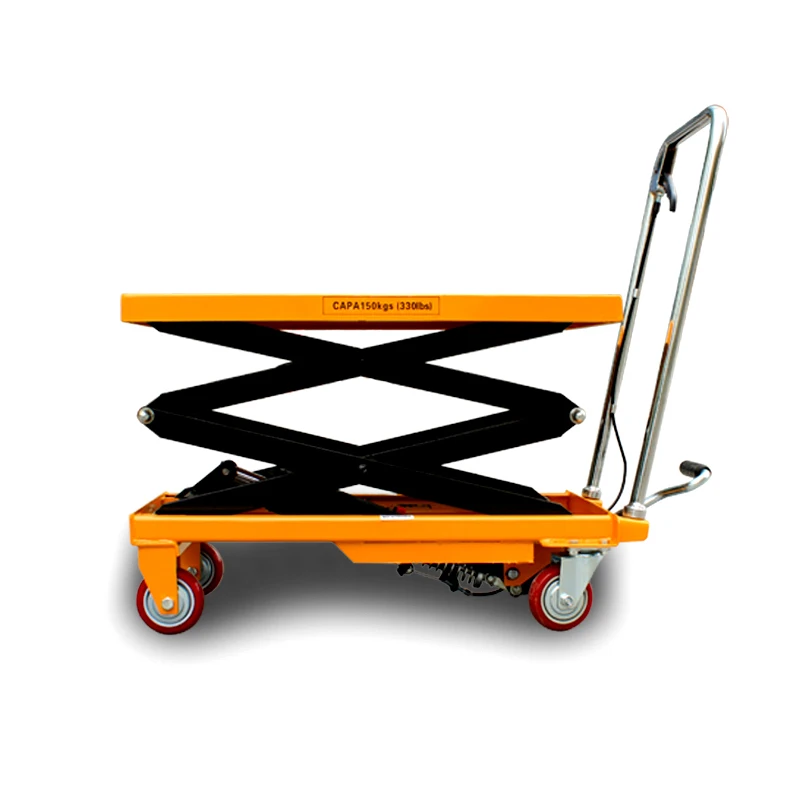 Hot Sale Scissor Lift Table 905*500*50mm Table Size Manual for Carry Cargo 1010mm 106kg 1300 125 350 PU