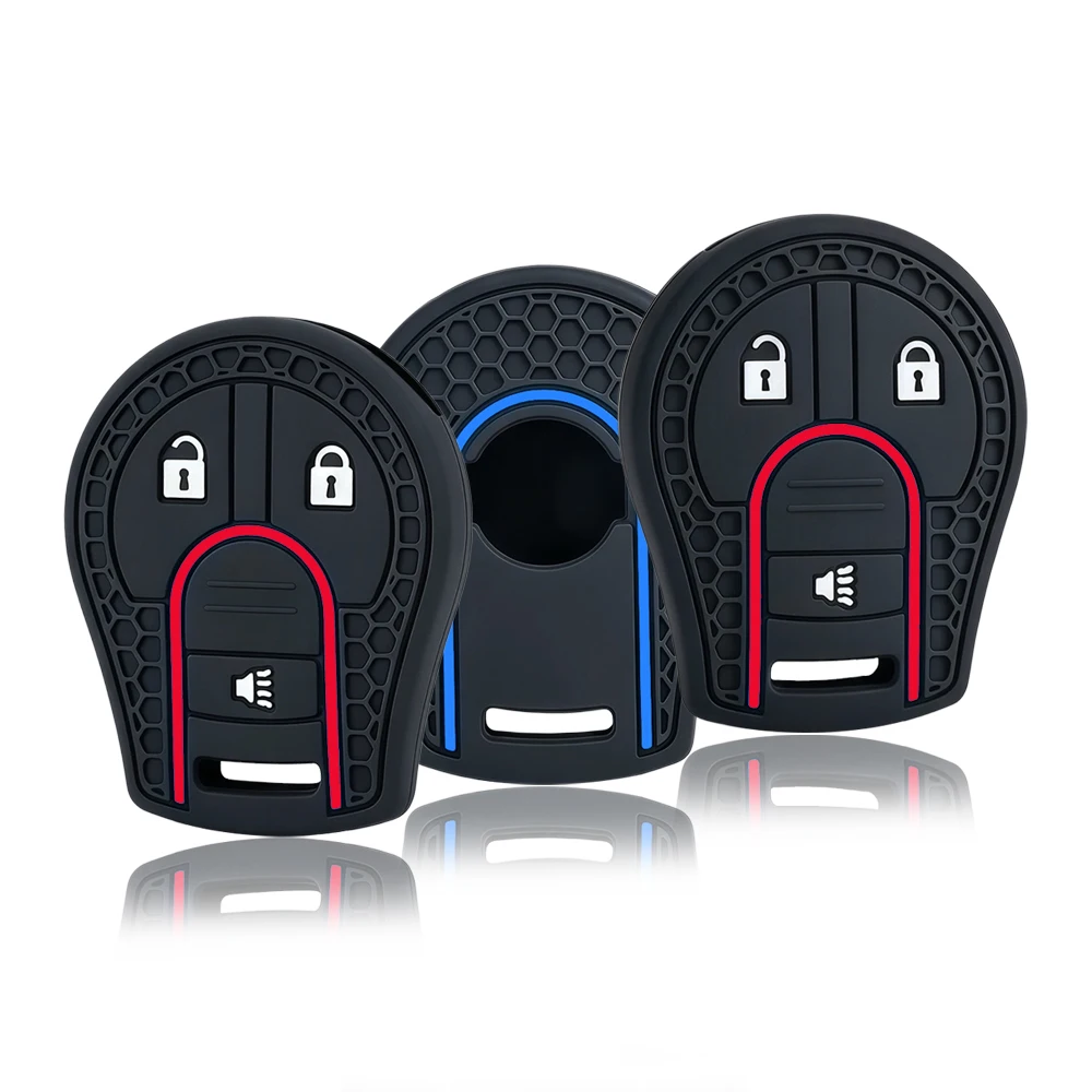 New Silicone Remote 3 Buttons Car Key Case Cover Shell for Nissan Maxima Versa Altima Sentra Tiida Armada X-Trail Accessories