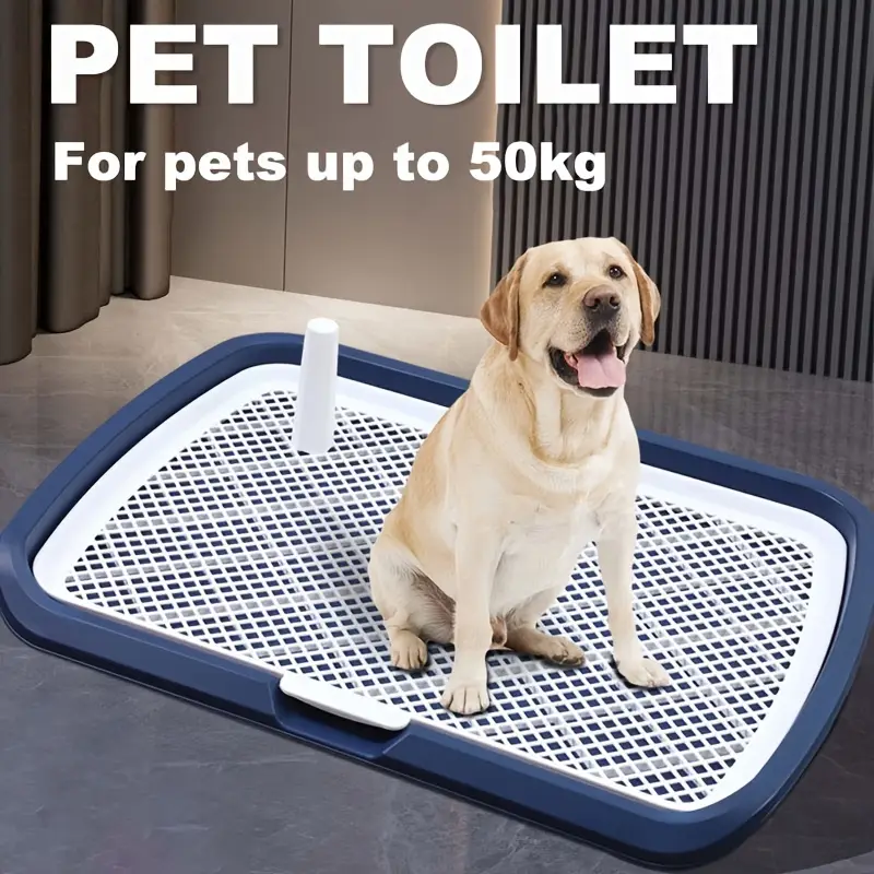 Plastic Dog Potty Training Toilet, Pee Pad Holder com Rede Removível, Reutilizável Dog Trainer, Bandeja de vaso sanitário para animais de estimação