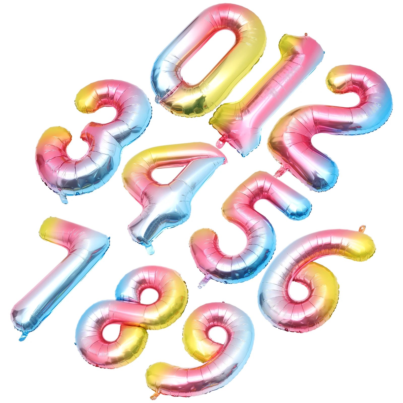 

40 Inch Number Balloons 0-9 Slim Design Aluminum Foil Birthday Party Decoration Supplies Festive Photo Props Helium Fillable
