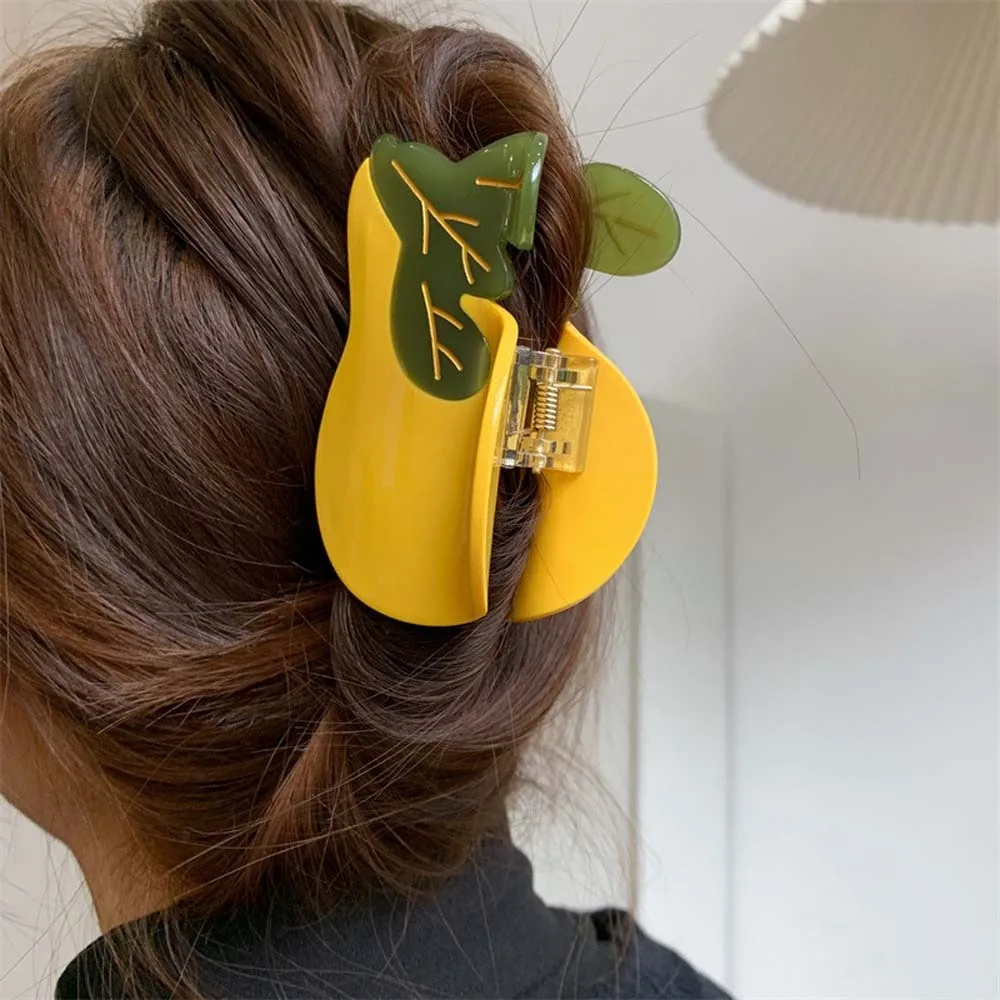 

Beach Waterproof Fruit Shark Clip Korean Style Hairgrips Acetic Acid Hair Claw Eggplant Headwear Acrylic Hair Accessories Women