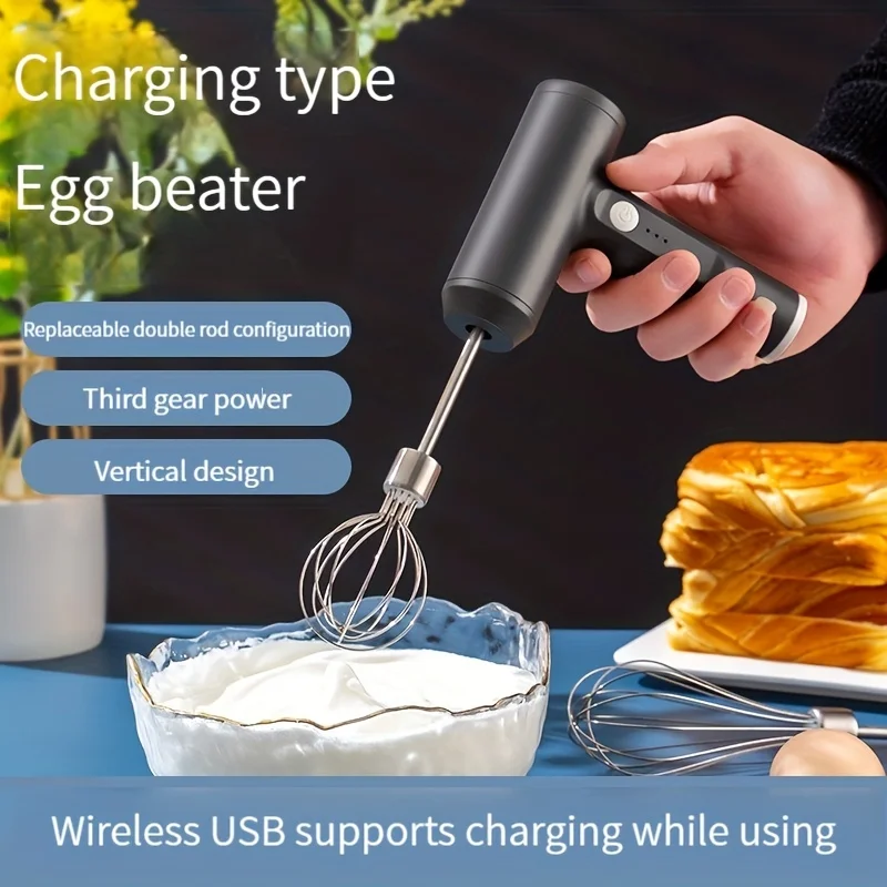 

Electric Milk Frother Handheld Egg Beater Coffee Milk Drink Egg Mixer Foamer Foamer Household Kitchen Cooking Tool