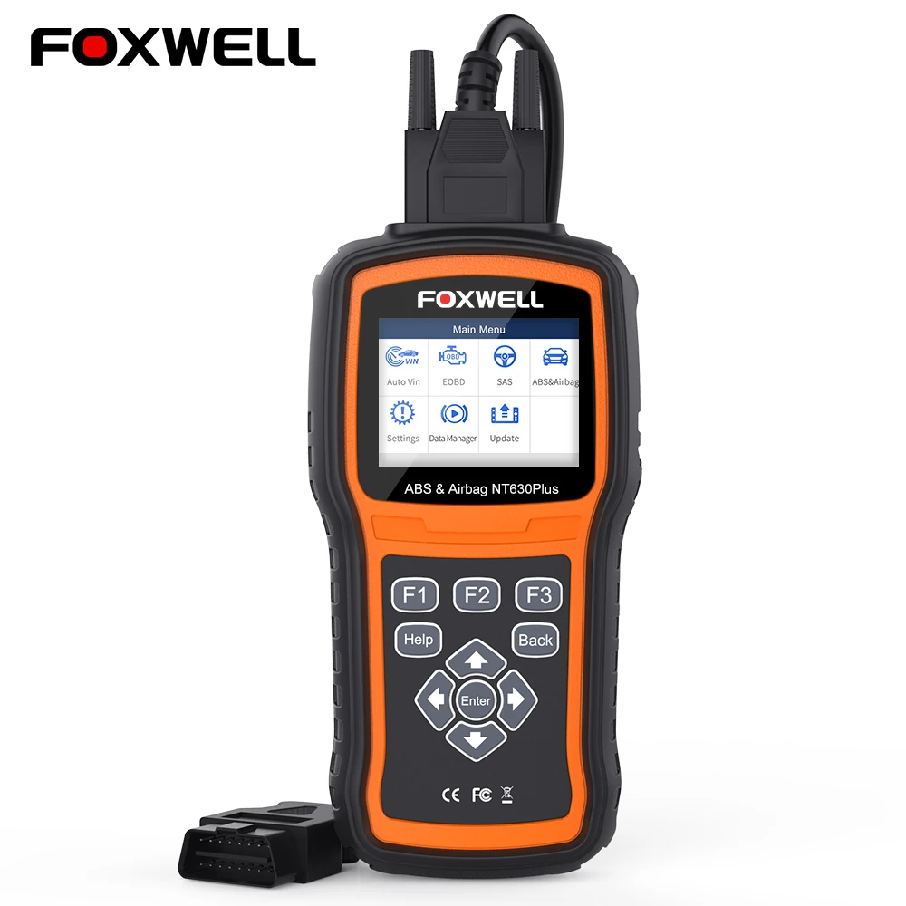 FOXWELL NT630 PLUS Car Diagnostic Tools Engine Check ABS SRS SAS Reset Crash Data Automotive Scanner Multi-Language OBD2 Scanner