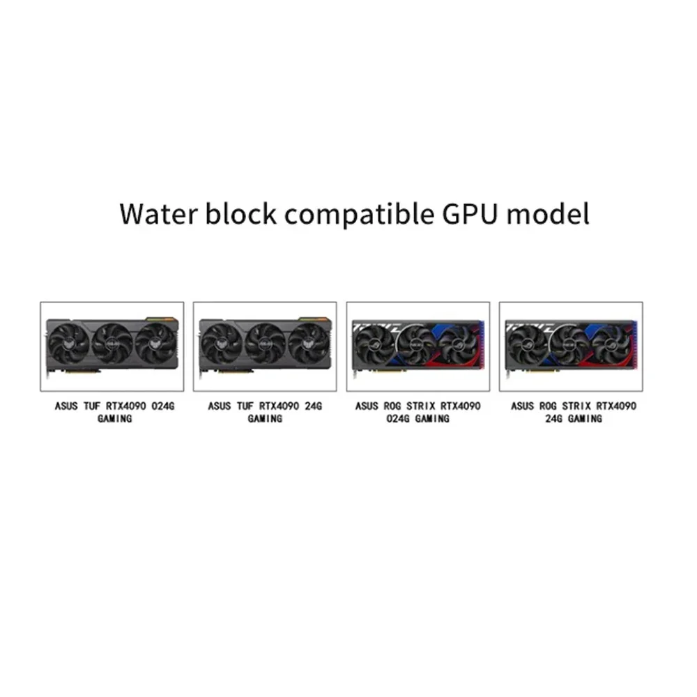 Imagem -06 - Barrow Gaming Placa Gráfica Cooler Bloco de Água Cobertura Total Asus Rog Strix Tuf Rtx 4090 O24g 24g 5v Argb Aura Sync