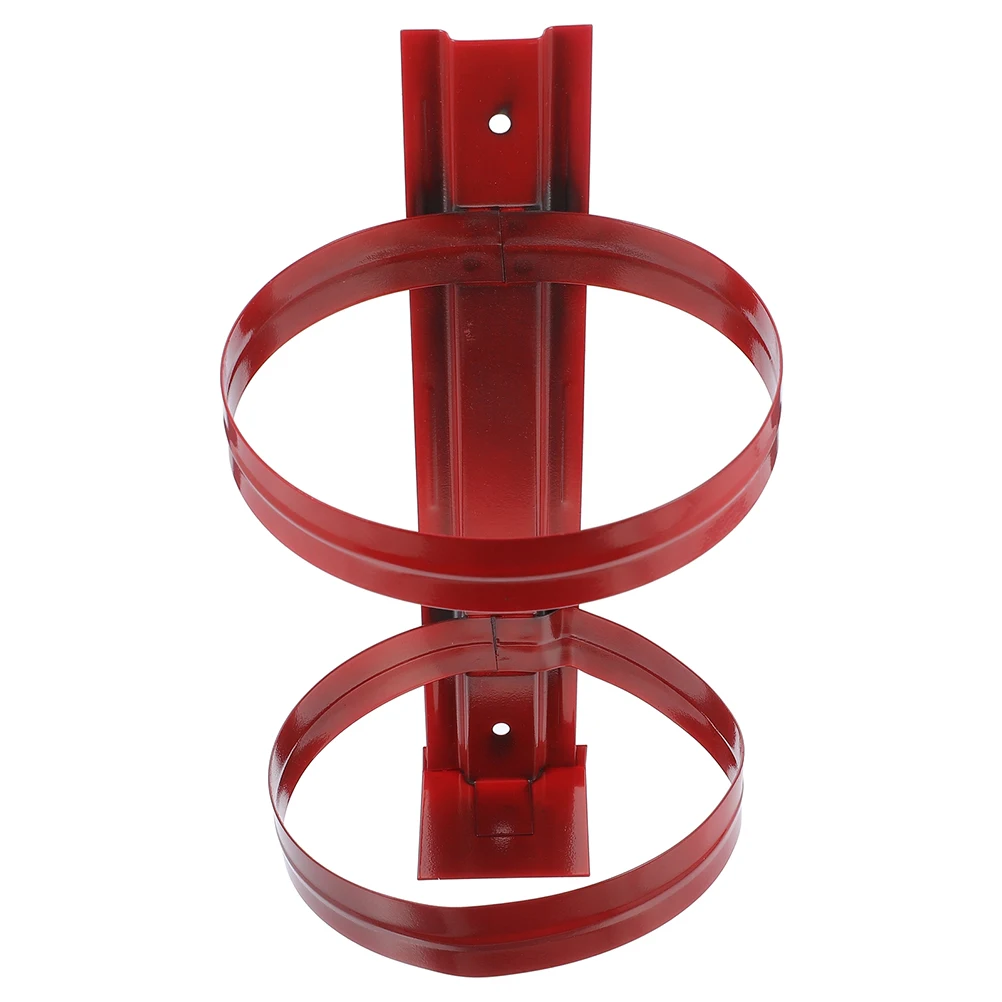

1pc Wall Mountable 2kg Fire Extinguisher Holder Durable Iron Rack Car Trunk Storage Easy Install Red Safety Equipment