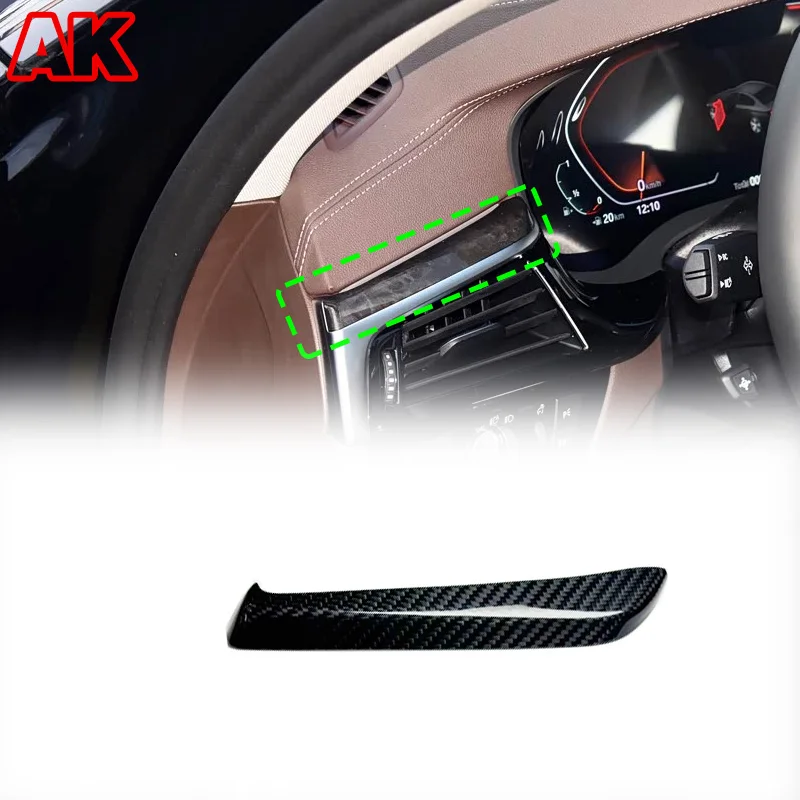 

Для BMW 5 серии G30 G38 6 серии G32 Верхняя накладка на левую сторону центральной консоли воздуховыпускное отверстие Аксессуары из настоящего углеродного волокна