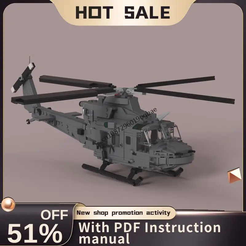 

New 734Pcs Moc Military Weapons International Multirole Helicopter Model Building Blocks Technology Diy Assembly Kids Toys Gifts