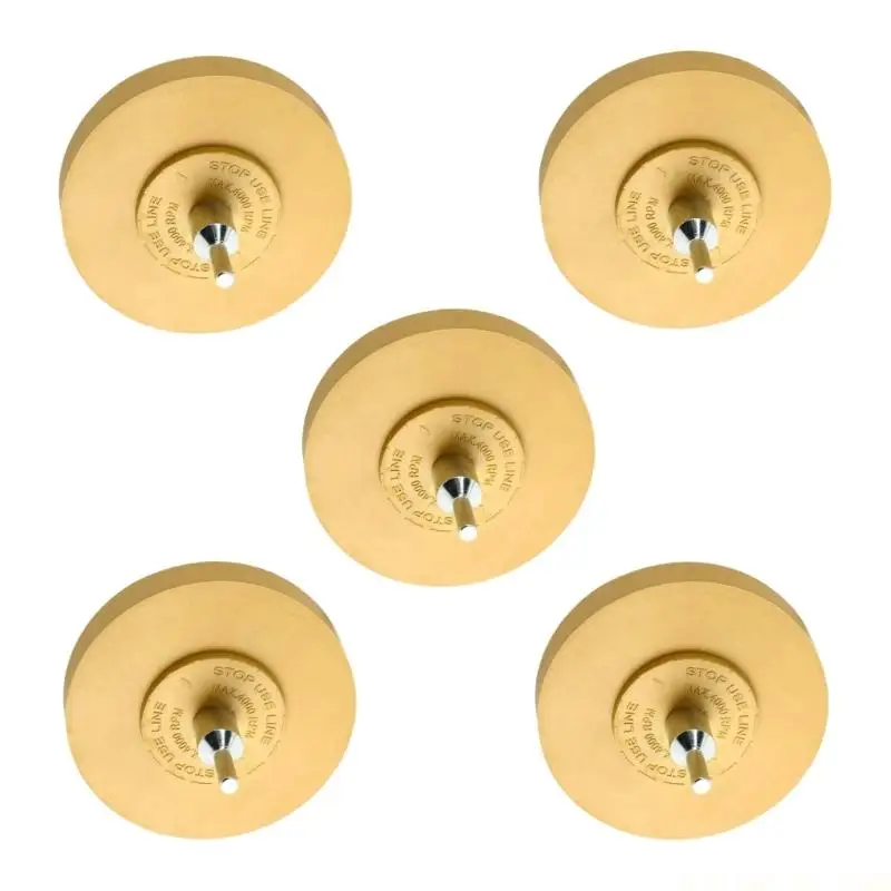 J0MA 3.5 In Polisher Wheel Metal Structure Car Decal Remover Rubber Eraser Wheel