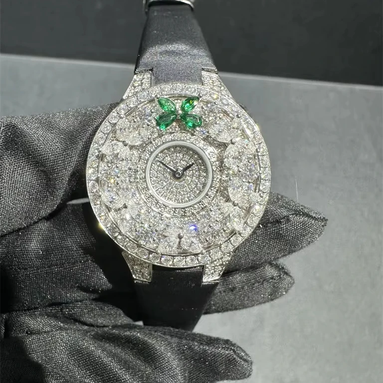 

Pass Diamond Tester Moissanite Diamond Luxury Quartz Automatic Hip Hop Watches Fashion Watches Women's Watches CustomizedWatches