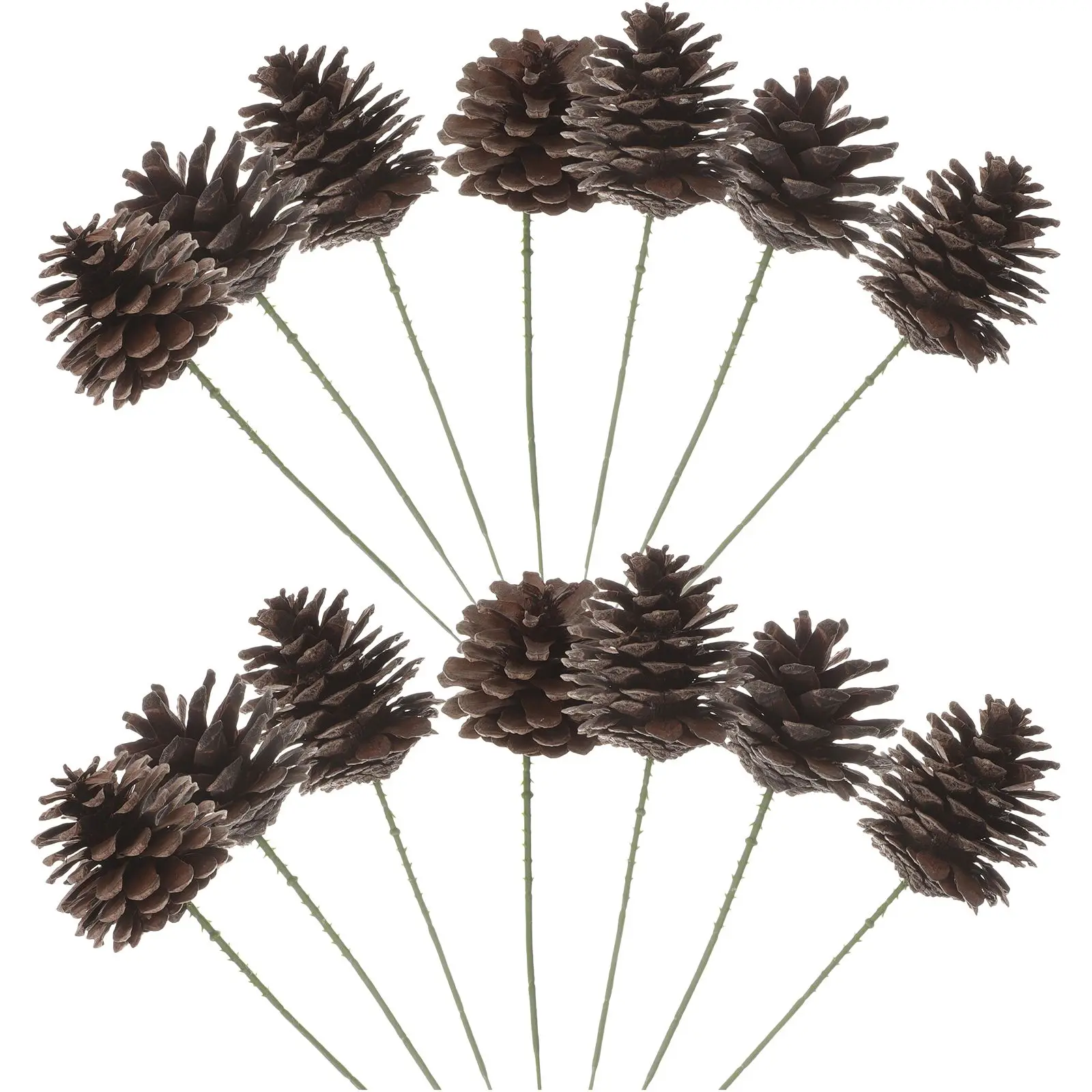 

20 Pcs Pine Cone Picks Christmas Branches Filler naments Tree Decor Craft Large Pinecones Simulated Berry Home Store Hotel