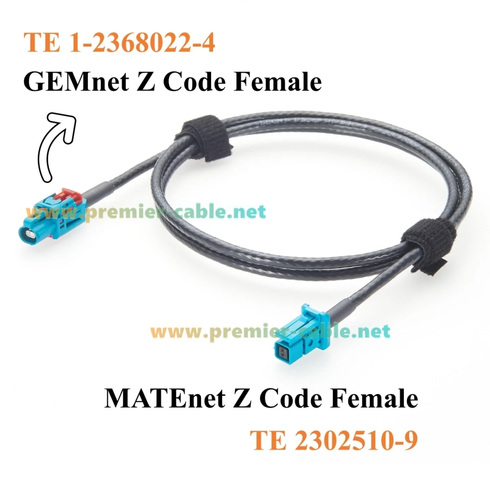 TE GEMnet Buchse auf MATEnet Buchse Automobil-Ethernet-Kabel 1-2368022-4 zu 2302510-9 10Gbps Fahrzeugnetzwerkkabel für ADAS – Detail 3