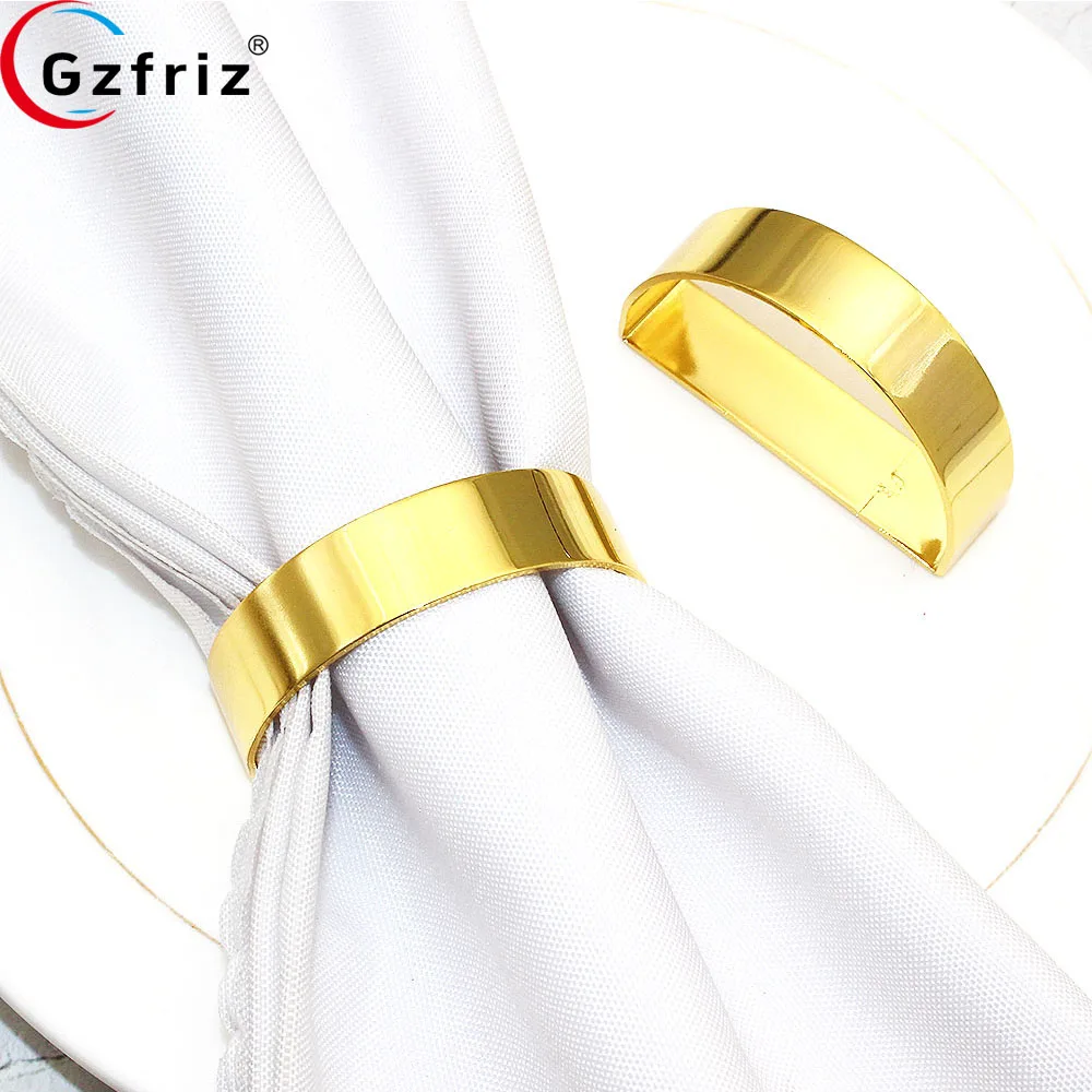 

6Pcs Easter Gold Napkin Rings Metal Napkin Buckles Letter D Napkin Holder Ring for Xmas Wedding Party Dinner Table Decoration