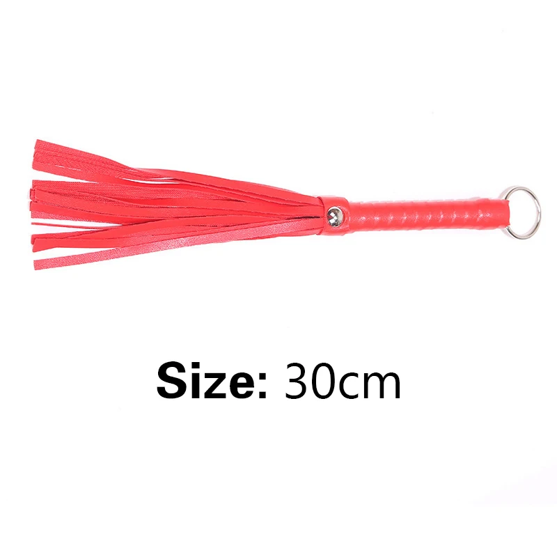 High Quality Pu Leather Pimp Whip Racing Riding Crop Party Flogger Hand Cuffs Queen Black Horse Riding Whip