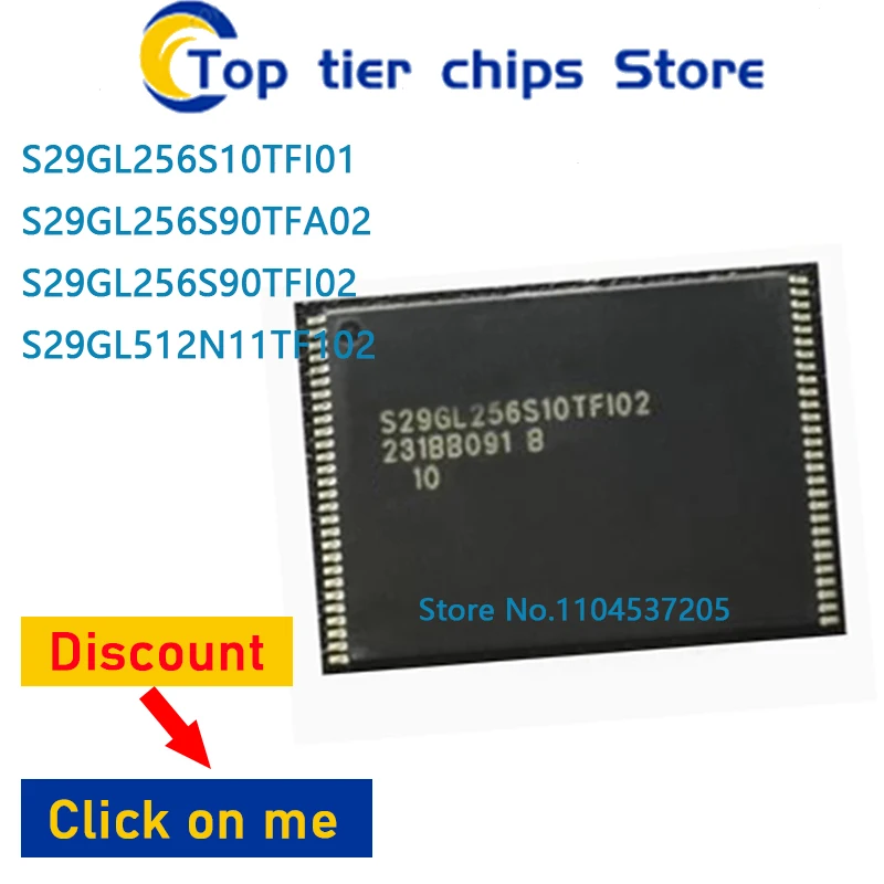 

1 шт./лот S29GL256S10TFI01 S29GL256S90TFA02 S29GL256S90TFI02 S29GL512N11TF102 TSOP 100% НОВЫЙ